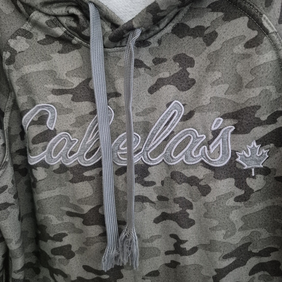 Cabelas Hoodie Mens Large Green Camo Camouflage Men's Hoodie - Picture 3 of 6